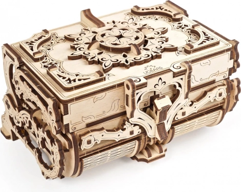 Træmekanisk smykkeskrin UGEARS – antikt design, 3D-puslespil