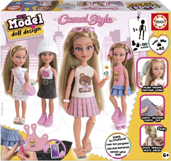 Educa My Model doll design kreativt sæt – casual stil