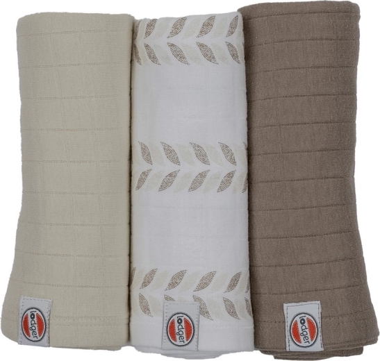 Lodger swaddler af økologisk bomuld Matcha 70 × 70 cm (3 stk.)