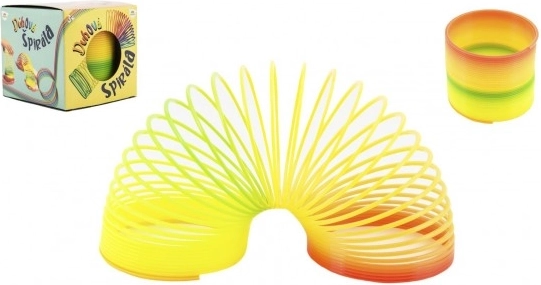 Regnbueformet magisk plastikfjeder 7,5 cm