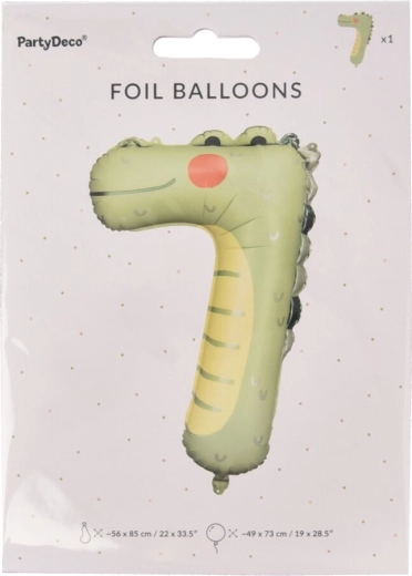 Folieballon tal 7 med krokodille KIDS