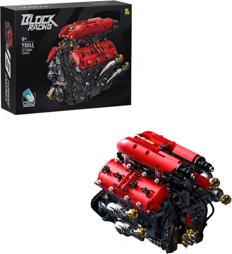 Byggesæt med V8-turbinemotor – 1370 dele