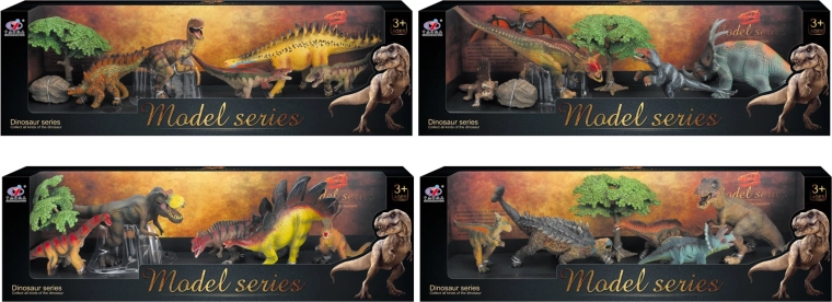 Dinosaurland – sæt med dinosaurfigurer, 4 typer