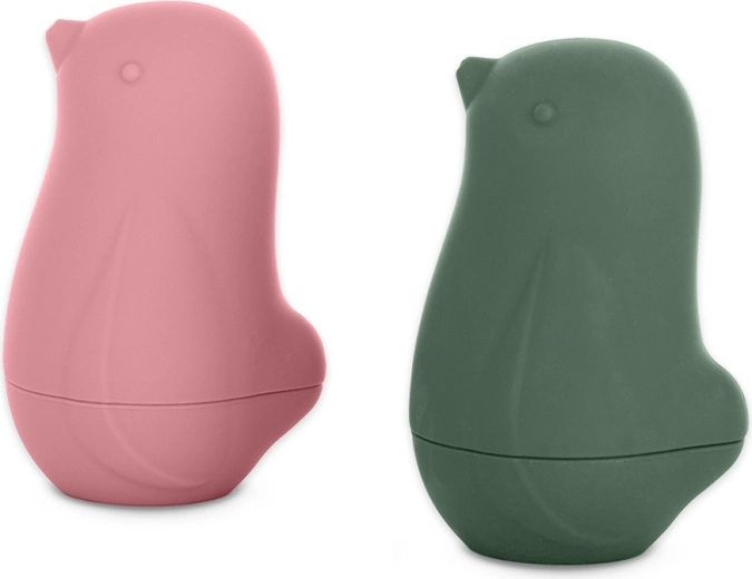 Petite&Mars silikonelegetøj til vand Love birds rose/green (2 stk.) 6m+