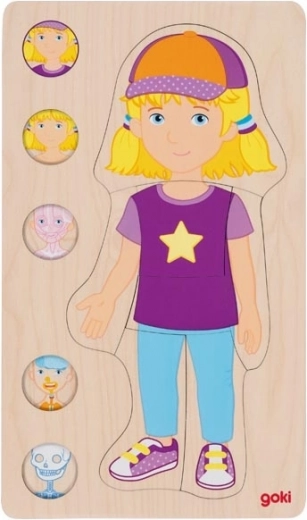 Goki træpuslespil menneskekroppen pige