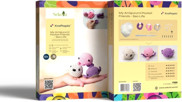 Sekoia Kraftopia amigurumi-hæklekit – havdyr