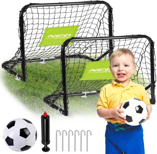 Neo-Sport sæt med fodboldmål til børn, 2 stk.