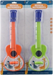 Børneguitar i plastik med dyremotiver 40 cm