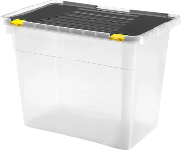 Plastisk opbevaringsboks med låg HEIDRUN One 100 l
