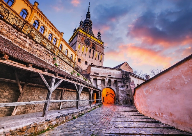 Puslespil Clock Tower Sighișoara Rumænien 1000 brikker