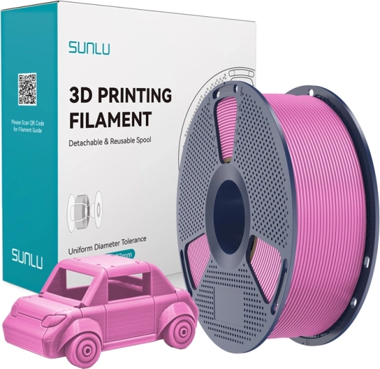 Sunlu PETG-filament med overfladefinish, pink
