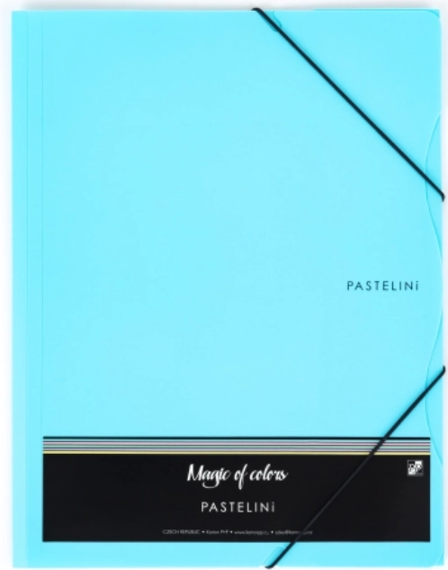 Mappe med elastik A4 PASTELINI blå