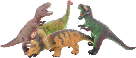 Lydgivende gummidinosaur på batterier