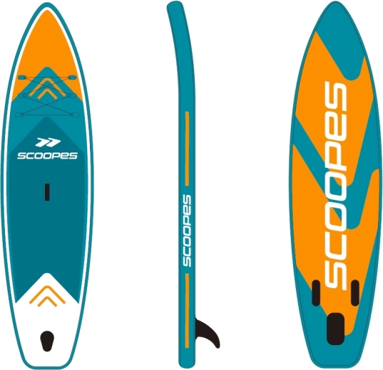 Oppusteligt SUP-board VELO 350 cm orange med tilbehør