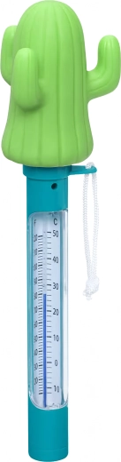 Flydende pooltermometer formet som en kaktus