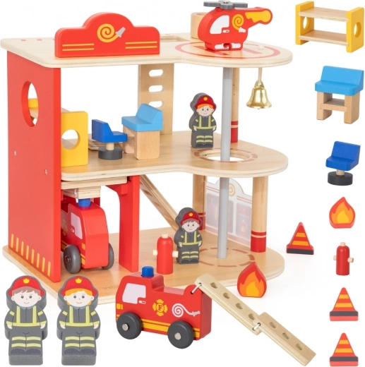 træ brandstation 3 etager 14 dele viga