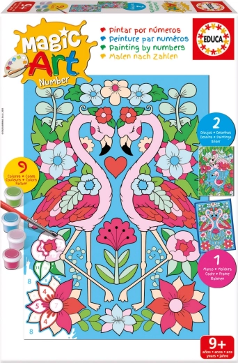 Educa maling efter tal – flamingoer