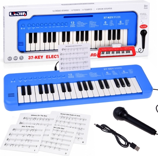 Elektronisk keyboard til børn med 37 tangenter og mikrofon