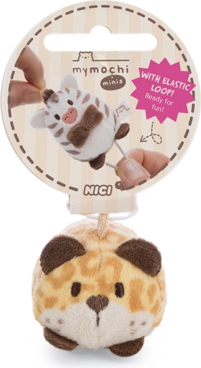 Nici MyMochi plysnøglevedhæng Leopard Ichiro 5 cm (liggende)