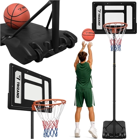 Transportabel basketballkurv TRIZAND med justerbar højde 259 cm