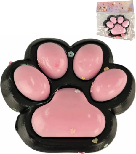 Stor antistress-klemme-kattepote for held, pink - 1 stk.