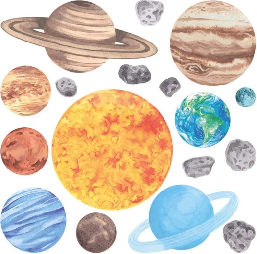 Pædagogisk dekoration med alle planeter