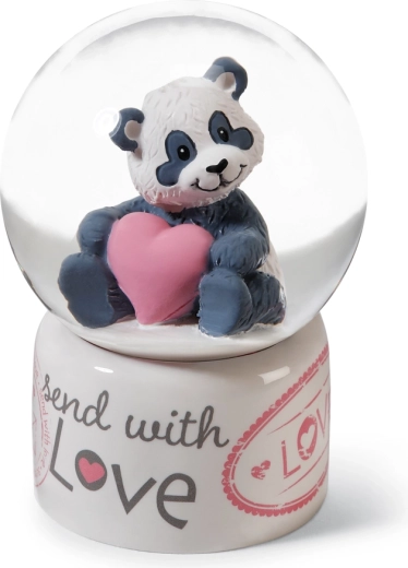 Sød panda Love med lyserødt hjerte