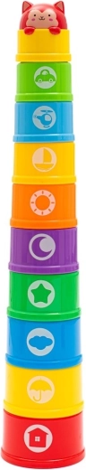 Sammenklappelige nummererede kopper med melodi BABY MIX, 10 dele
