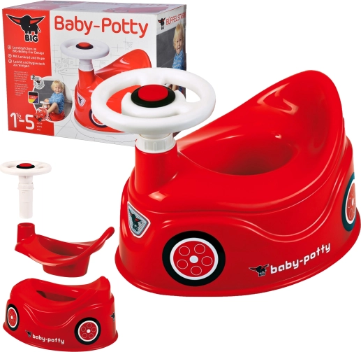 Børnepotte i form af bil BIG New Bobby Car med rat og horn