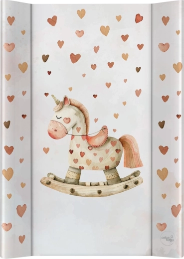 Ceba Baby dobbeltsidet puslepude med fast plade 50 × 70 cm ultra light rocking horse
