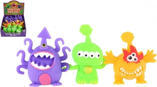 Antistress-klemmende alien – slimet legetøj 8–9 cm, 3 farver