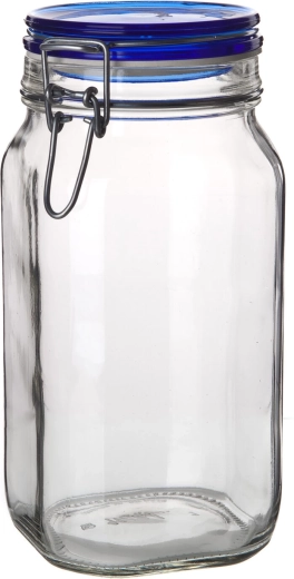 Hermetisk glasbeholder med patentlukning 1,5 l FIDO Blue