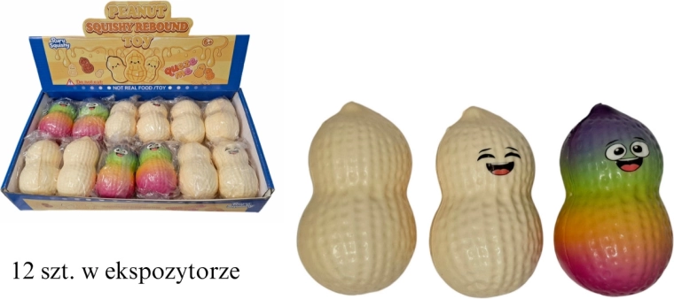 Gniotek Fistaszek – blødt antistress-klemmelegetøj (squishy)