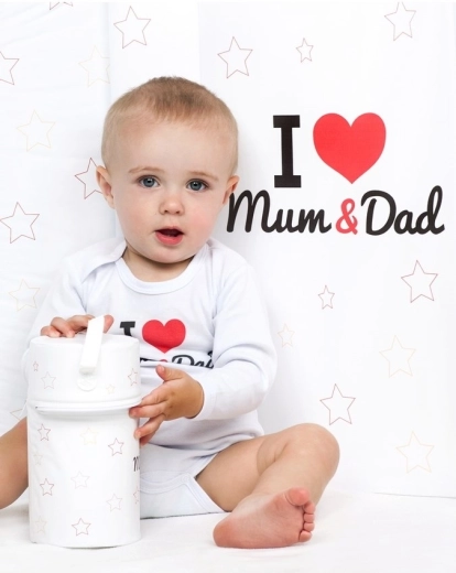 Originalt tryk „I Love Mum and Dad“