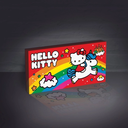 Hello Kitty lysende vægbillede med enhjørning