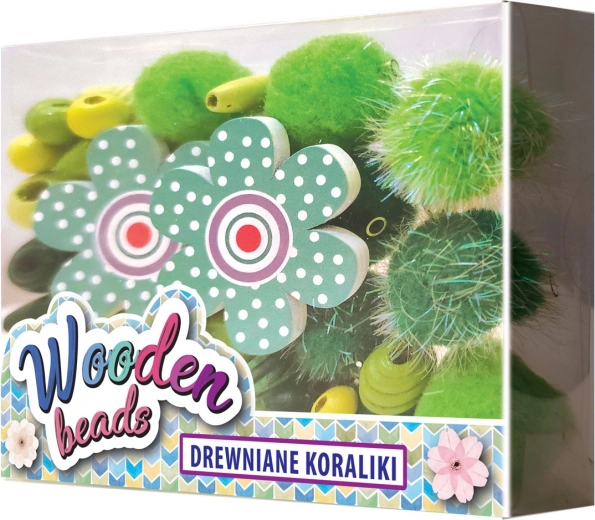 Træperler til børn – kreativt mix med pomponer TOYS INN