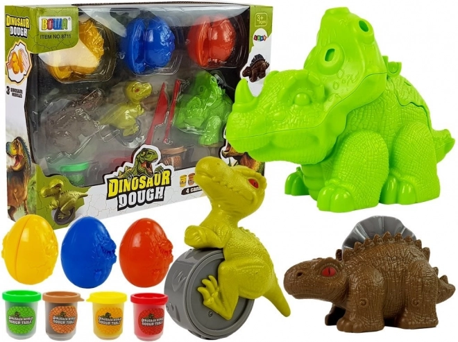 Ciastolina Dino Æg Sæt 12 Dele 4 Farver