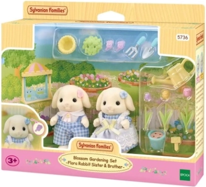 Sylvanian Families-blomstersæt med søskende fra Flora Rabbit
