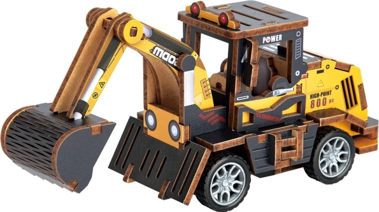 2Kids Toys 3D træbyggesæt – gravemaskine