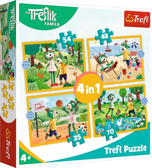 Puslespil Treflíci på ferie 4-i-1 (35,48,54,70 brikker)