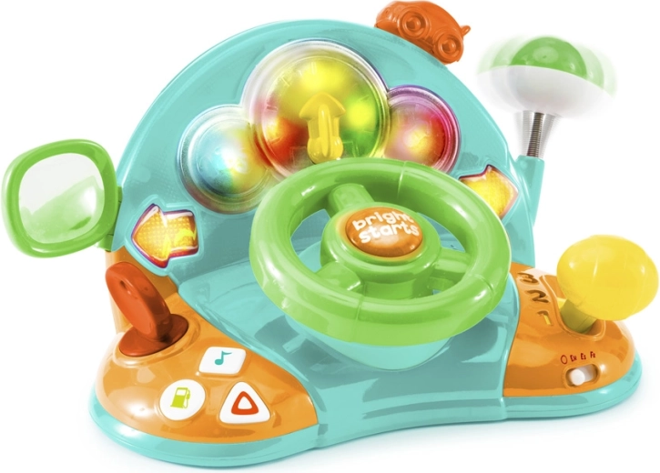 Bright Starts lysende og musikalsk rat Lights & Colors Driver til børn fra 6 måneder
