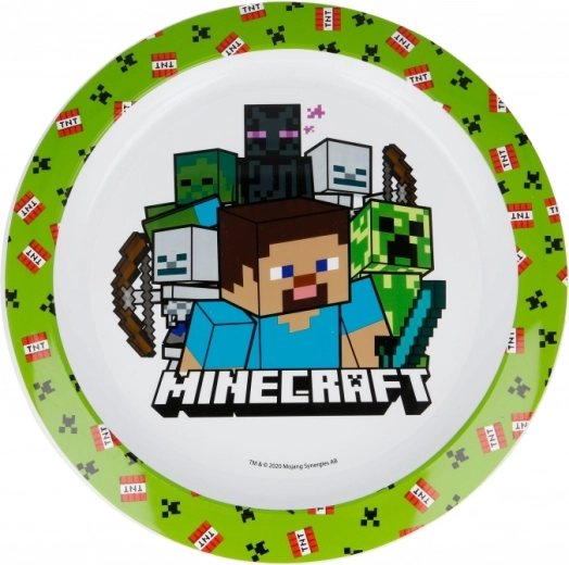 Minecraft børnetallerken til mikroovn - 1 stk.