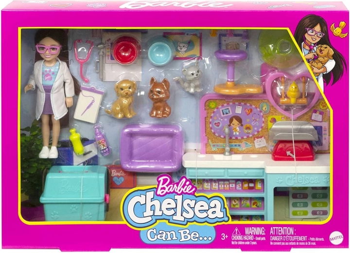 Barbie Chelsea dyrlægesæt med dukke