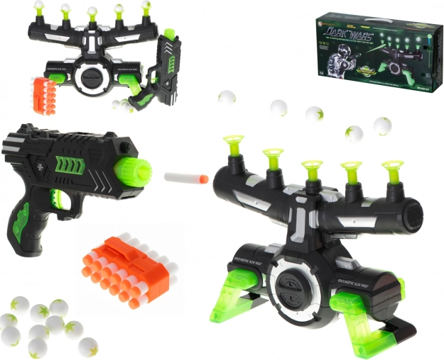 Skydespil med svævende mål DARK WARS – pistol med skumammunition