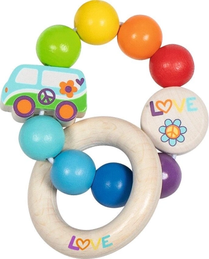 Elastisk taktil ring i regnbuefarver
