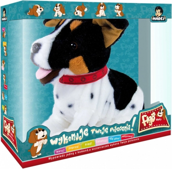 Figo interaktiv maskot Jack Russell Terrier hund, der reagerer på kommandoer