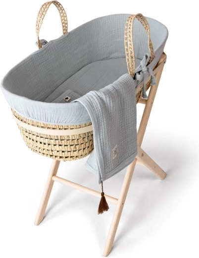 Funnababy komplet Moseskurv med udstyr Dove grey
