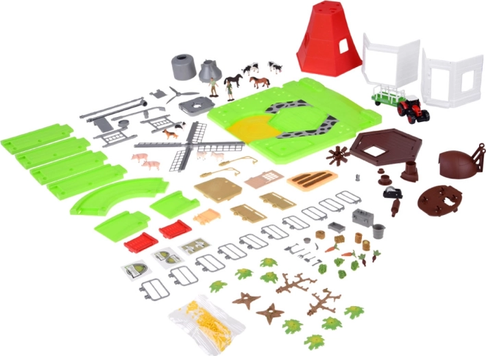 Traktor, silo og rigt tilbehør