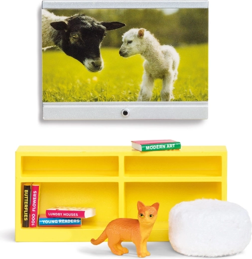 Lundby møbelsæt til tv til dukkehus