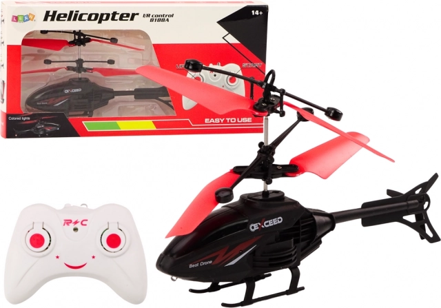 RC-helikopter med gyroskop – Rød